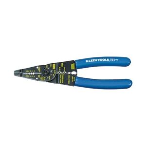Long Nose Multi Tool Wire Stripper, Wire Cutters, Crimping Tool, 10-22 AWG, 8-1/4 in, Blue