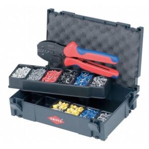 Crimper and Connector Kit, Overall Length 7 in, Capacity 20 to 10 AWG, Ergonomic
